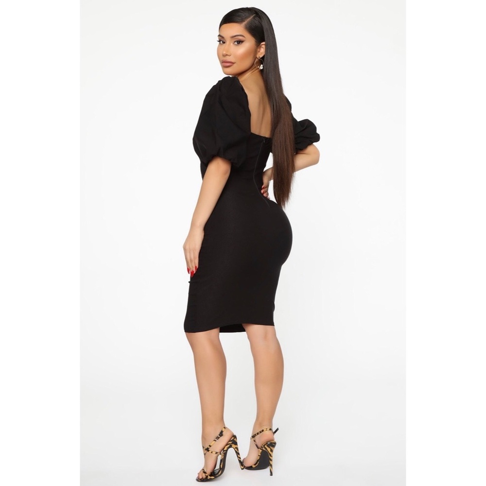 Puff Sleeve Midi Dress - Picture 3 of 3